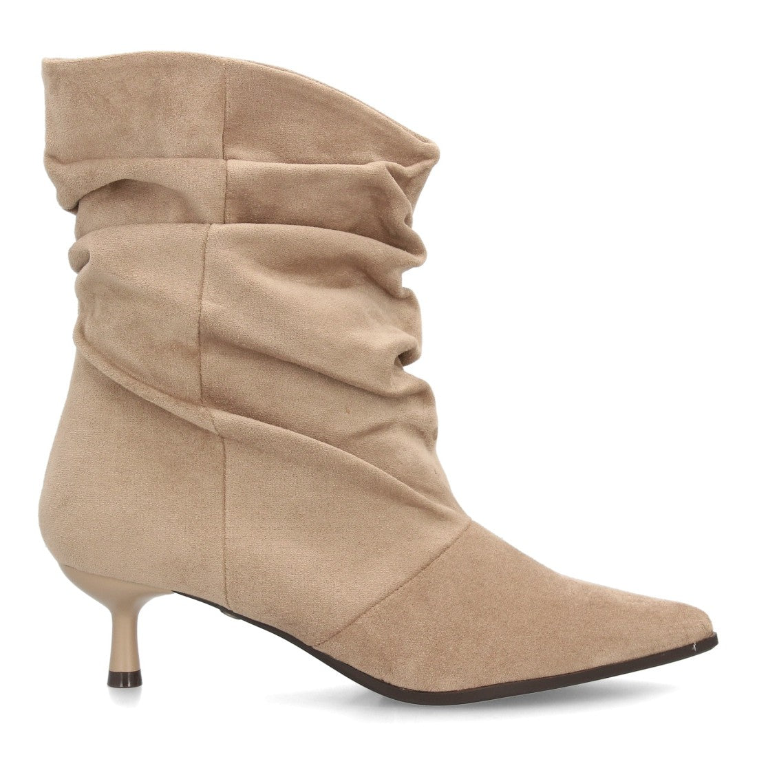 Botines de tacón fino para mujer A-6018-Beige