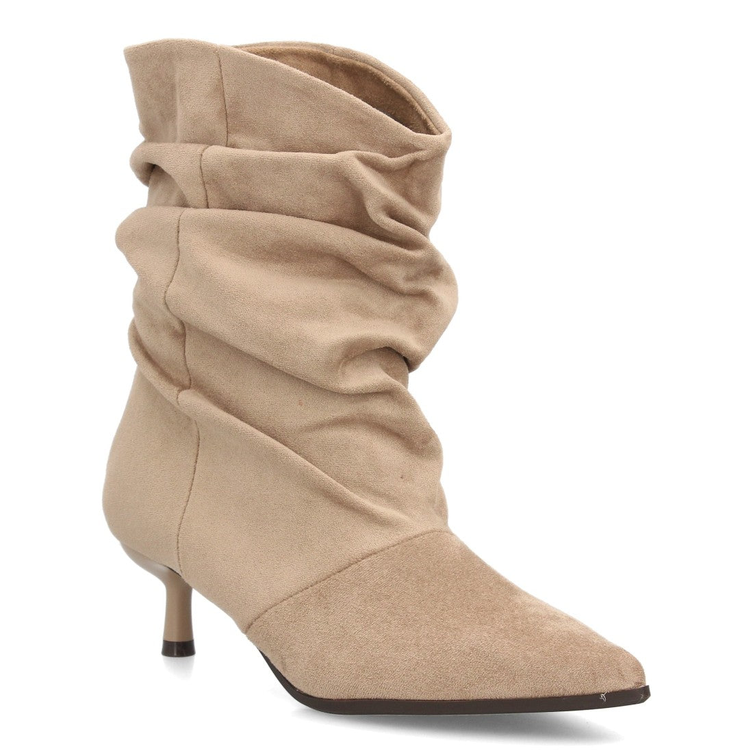 Botines de tacón fino para mujer A-6018-Beige