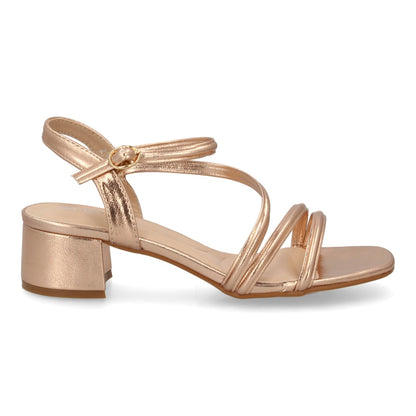 Sandalias con tacón para mujer ZYT955-Champagne