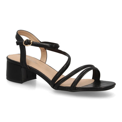 Sandalias con tacón para mujer ZYT955-Negro