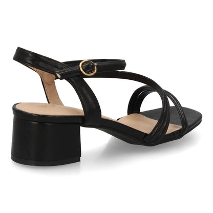 Sandalias con tacón para mujer ZYT955-Negro