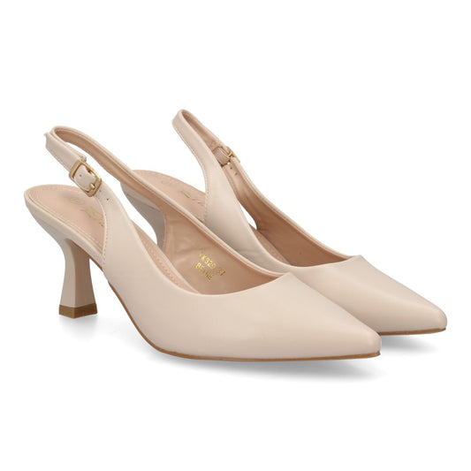 Zapatos salón destalonado para mujer YK329-Beige