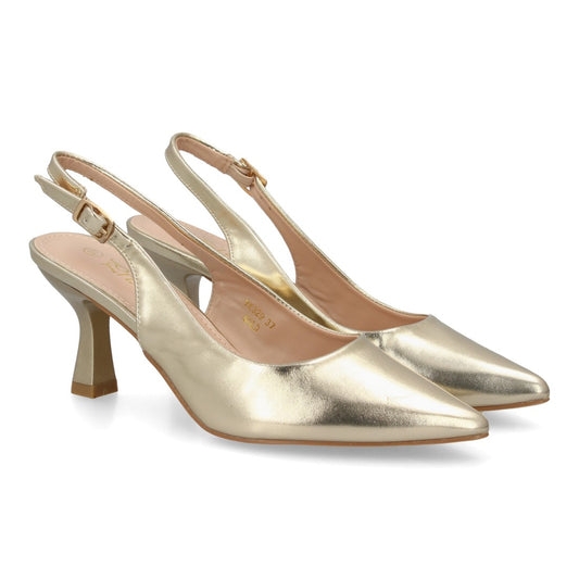 Zapatos salón destalonado para mujer YK329-Oro
