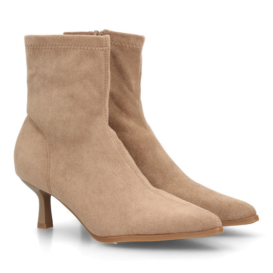 Botines con tacón fino para mujer YG968-Kaki