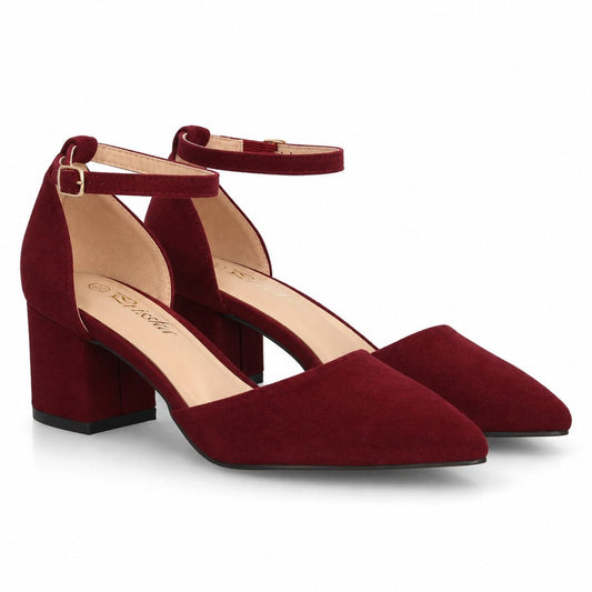 Zapatos de salón para mujer YK265-1-Burdeos