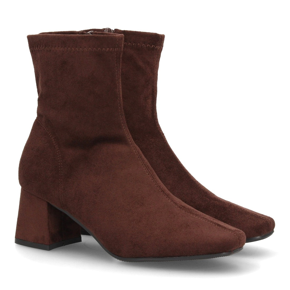Botines con tacón para mujer YG966-Marron