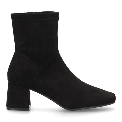 Botines con tacón para mujer YG966-Negro