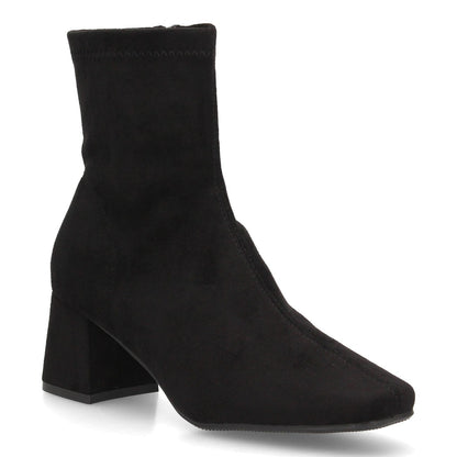 Botines con tacón para mujer YG966-Negro