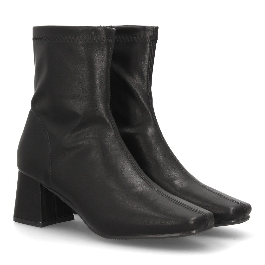 Botines con tacón para mujer YG965-Negro