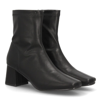 Botines con tacón para mujer YG965-Negro