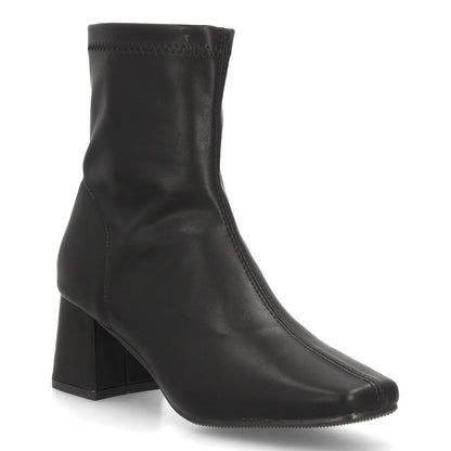 Botines con tacón para mujer YG965-Negro