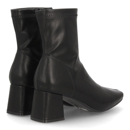 Botines con tacón para mujer YG965-Negro