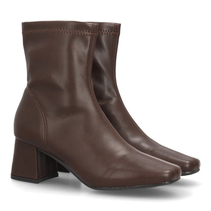 Botines con tacón para mujer YG965-Marron