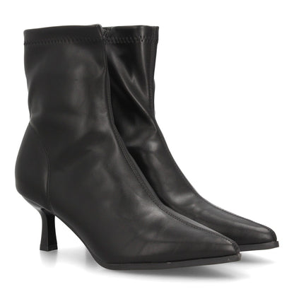 Botines con tacón para mujer YG967-Negro