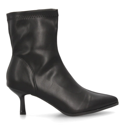 Botines con tacón para mujer YG967-Negro