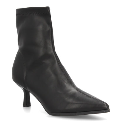 Botines con tacón para mujer YG967-Negro