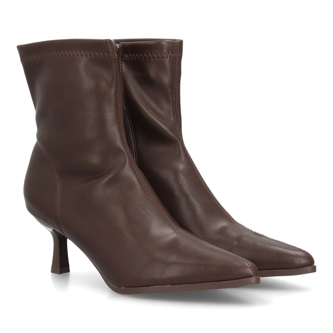Botines con tacón para mujer YG967-Marron