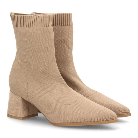 Botines con tacón ancho para mujer YG970-Kaki