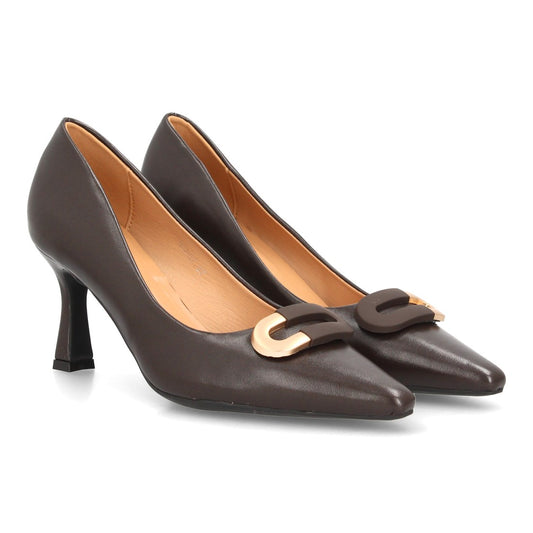 Zapatos de salón para mujer YG887-Marron