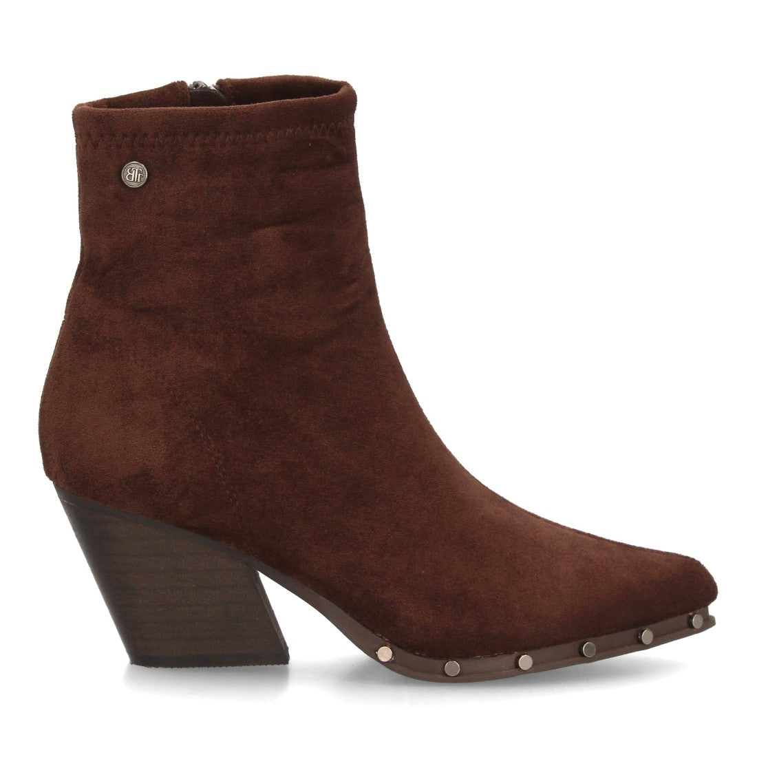 Botines de mujer con tacón cubano A-5428-Cafe