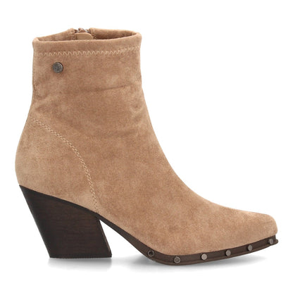 Botines de mujer con tacón cubano A-5428-Kaki