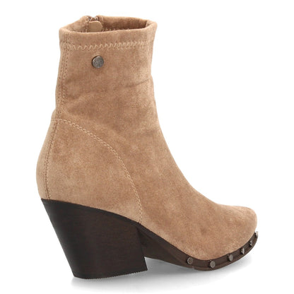 Botines de mujer con tacón cubano A-5428-Kaki