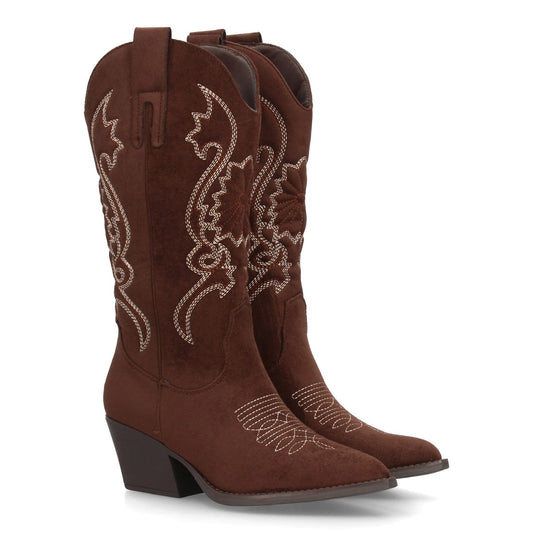 Botas cowboy para mujer YY-33-Cafe