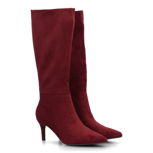Botas tacón fino para mujer YY-131-Burdeos