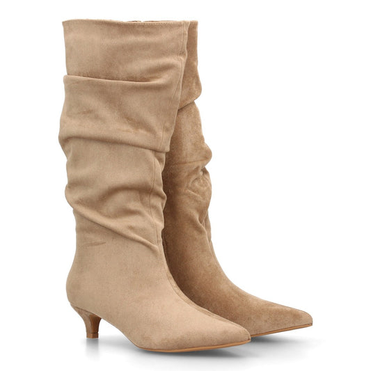 Botas de tacón bajo para mujer YY-130-Kaki