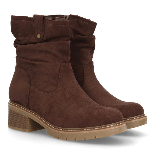 Botines de mujer con tacón TF-1281-Marron