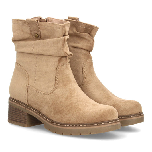 Botines de mujer con tacón TF-1281-Kaki
