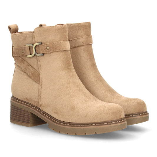Botines de mujer con tacón TF-1276-Kaki