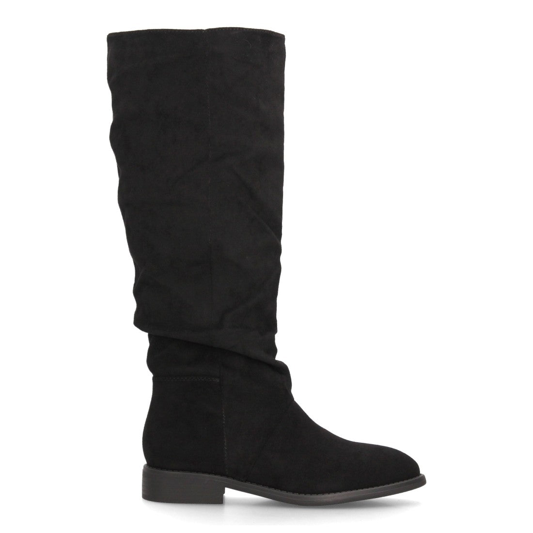 Botas altas para mujer caña arrugada AA-30-Negro