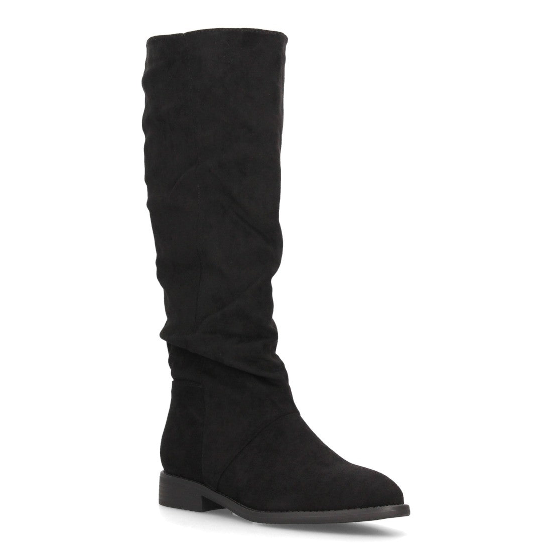 Botas altas para mujer caña arrugada AA-30-Negro