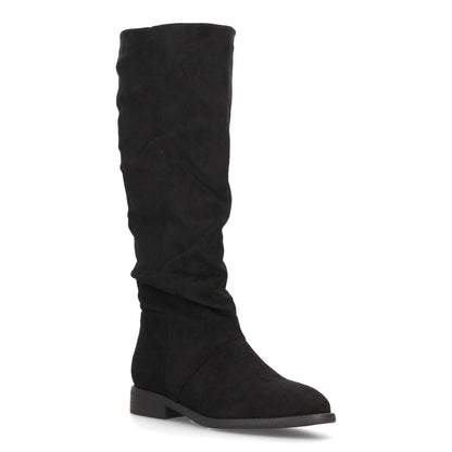 Botas altas para mujer caña arrugada AA-30-Negro