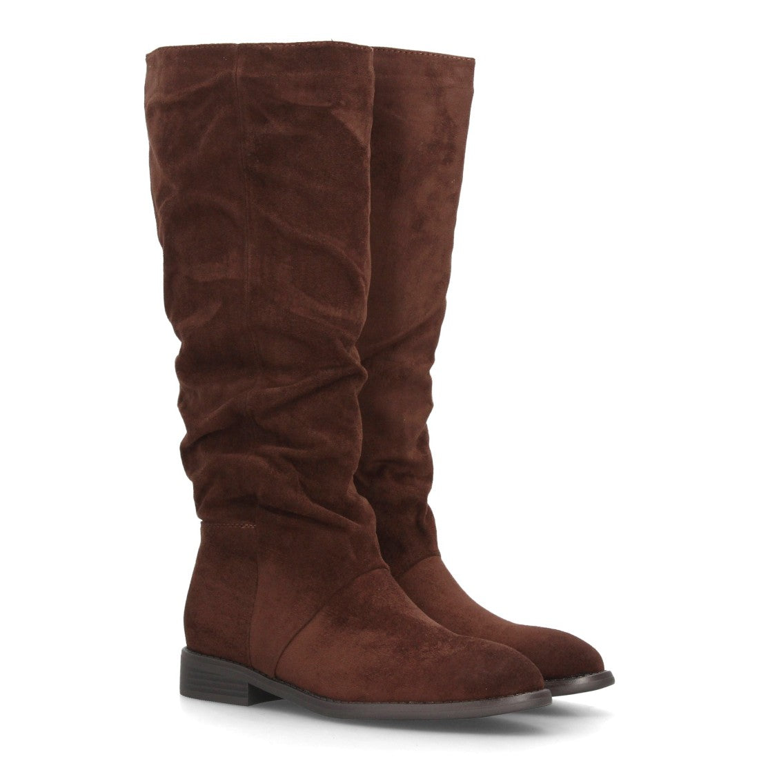 Botas altas para mujer caña arrugada AA-30-Marron