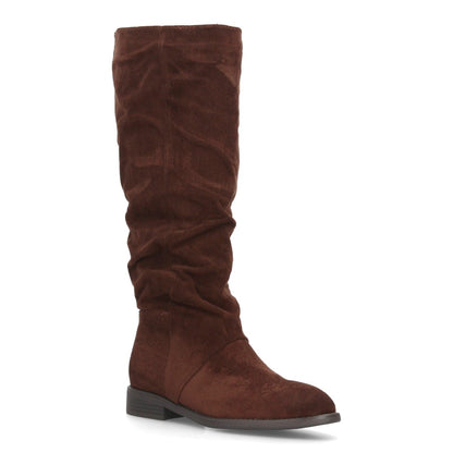 Botas altas para mujer caña arrugada AA-30-Marron