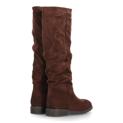 Botas altas para mujer caña arrugada AA-30-Marron