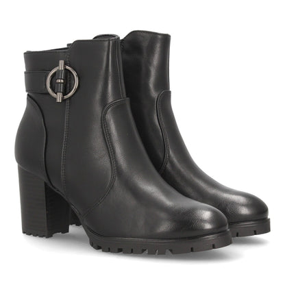 Botines para mujer con tacón ancho AA26-3-Negro