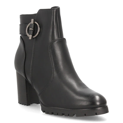 Botines para mujer con tacón ancho AA26-3-Negro