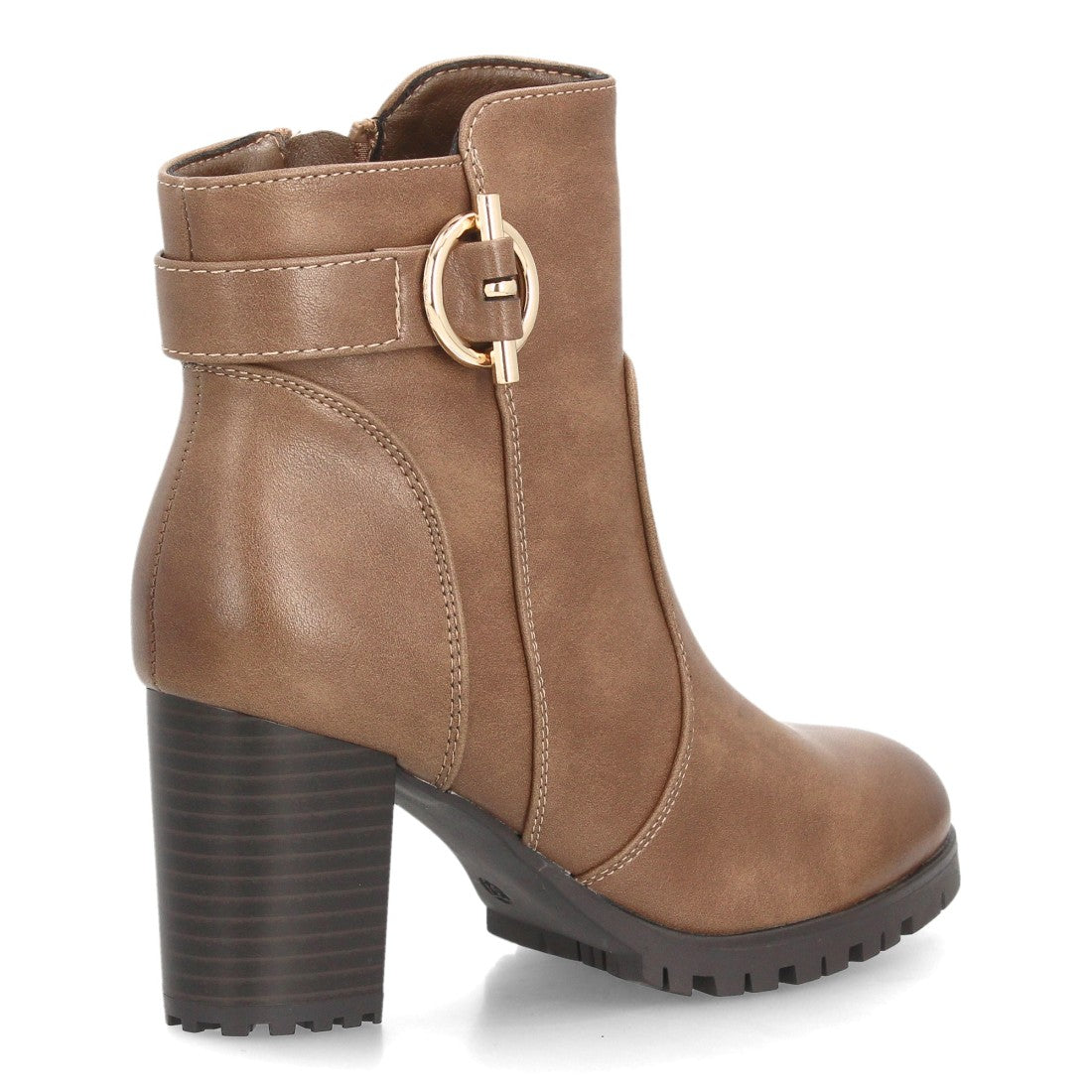 Botines para mujer con tacón ancho AA26-3-Kaki