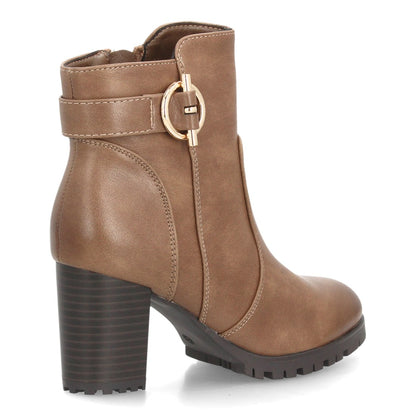 Botines para mujer con tacón ancho AA26-3-Kaki