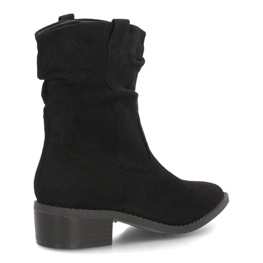 Botines con tacón ancho para mujer S-6206-Negro