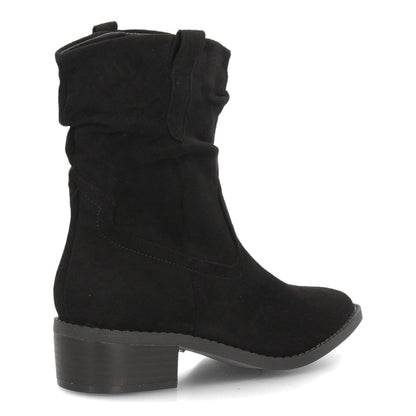 Botines con tacón ancho para mujer S-6206-Negro