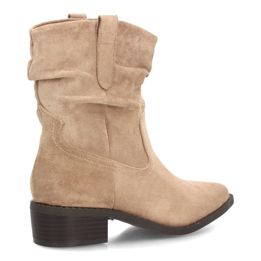 Botines con tacón ancho para mujer S-6206-Beige