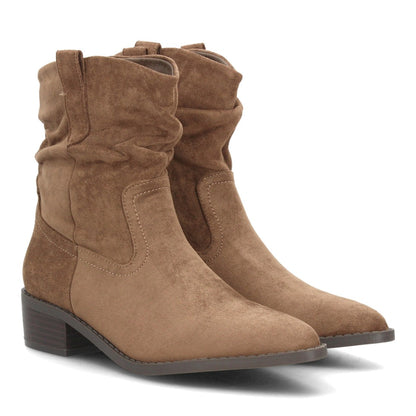 Botines con tacón ancho para mujer S-6206-Verde
