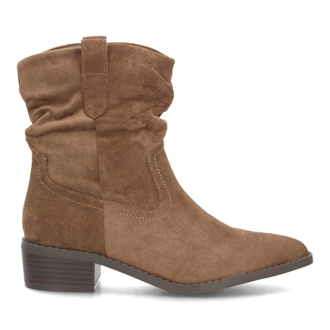 Botines con tacón ancho para mujer S-6206-Verde