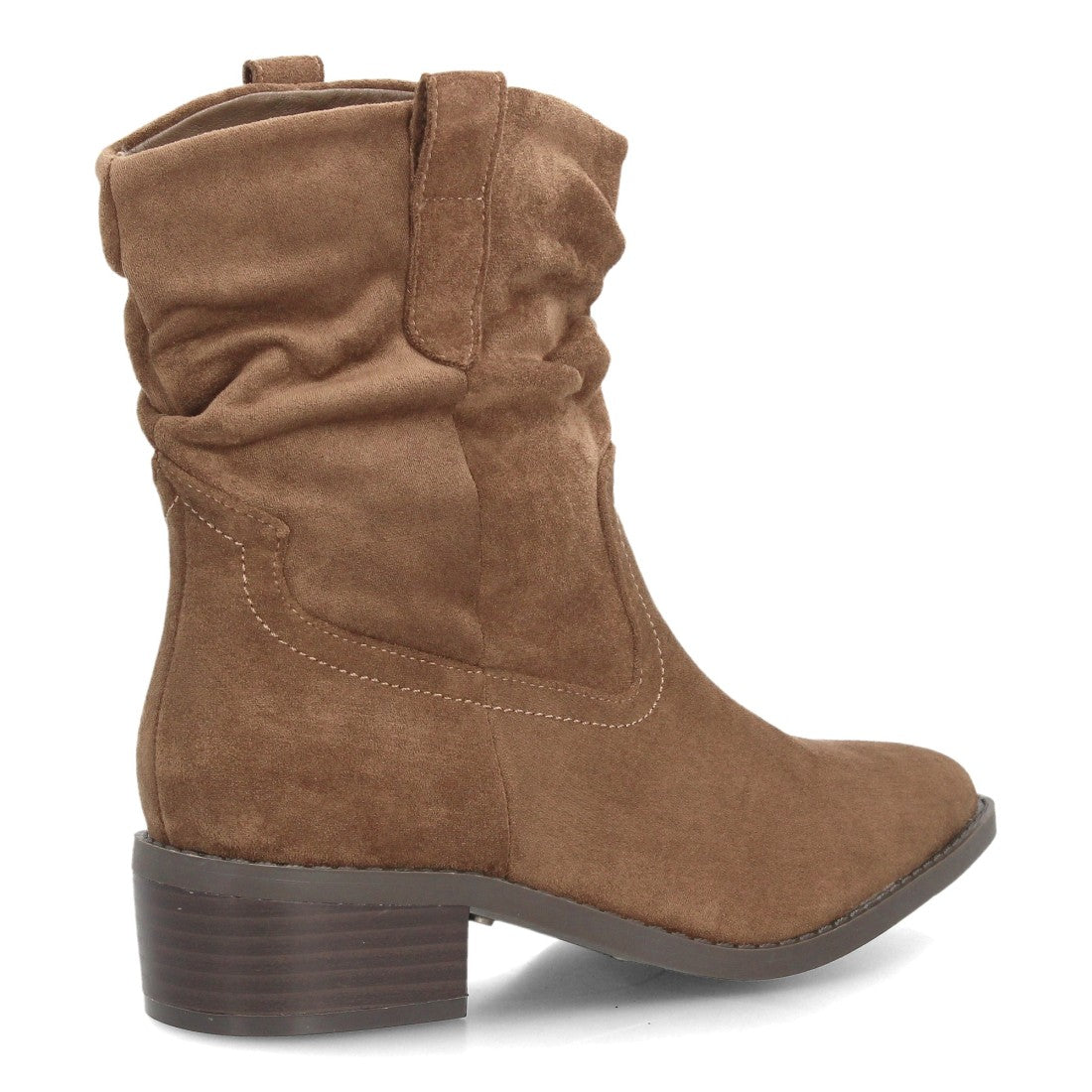 Botines con tacón ancho para mujer S-6206-Verde