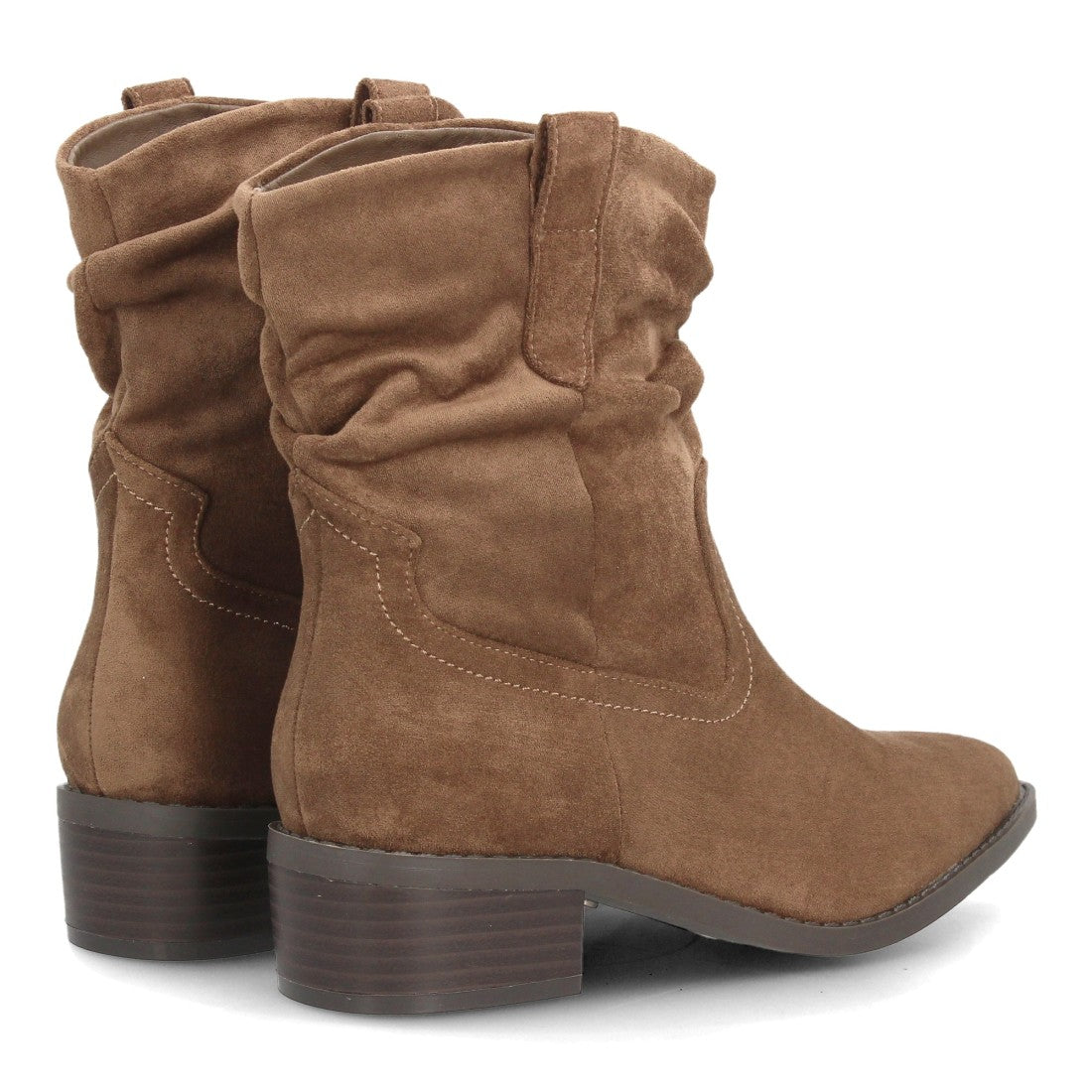 Botines con tacón ancho para mujer S-6206-Verde