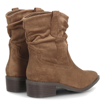 Botines con tacón ancho para mujer S-6206-Verde